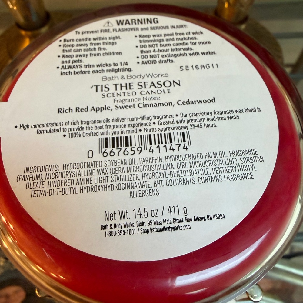 Bath & Body Works 'Tis The Season 3 Wick Candle Ultimate Holiday Scent NWT - Picture 4 of 4